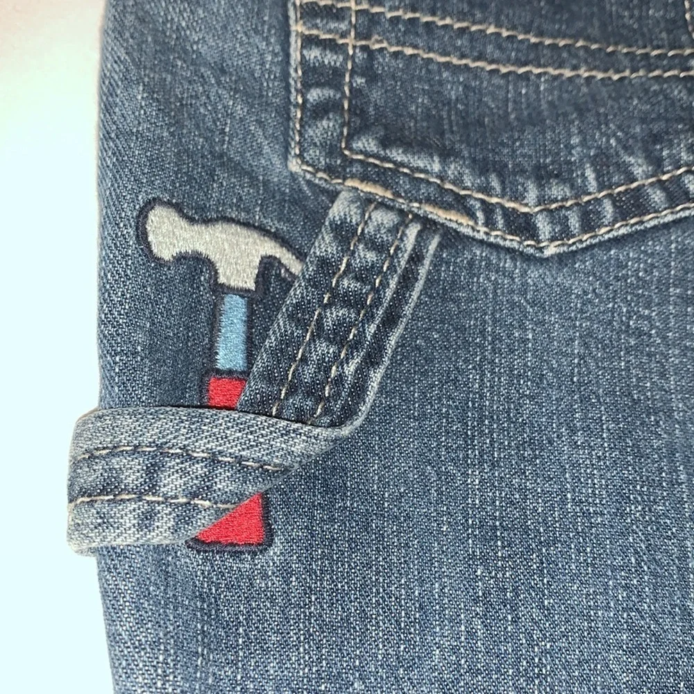 Vintage Mechanic Embroidered Tools Toddler Overalls by Oshkosh